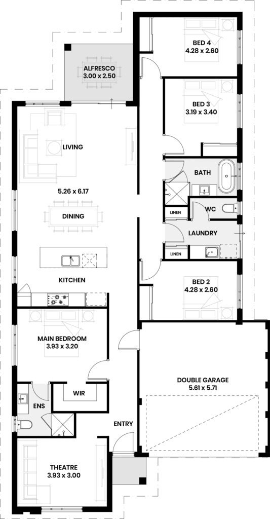The Bellevue floor plan