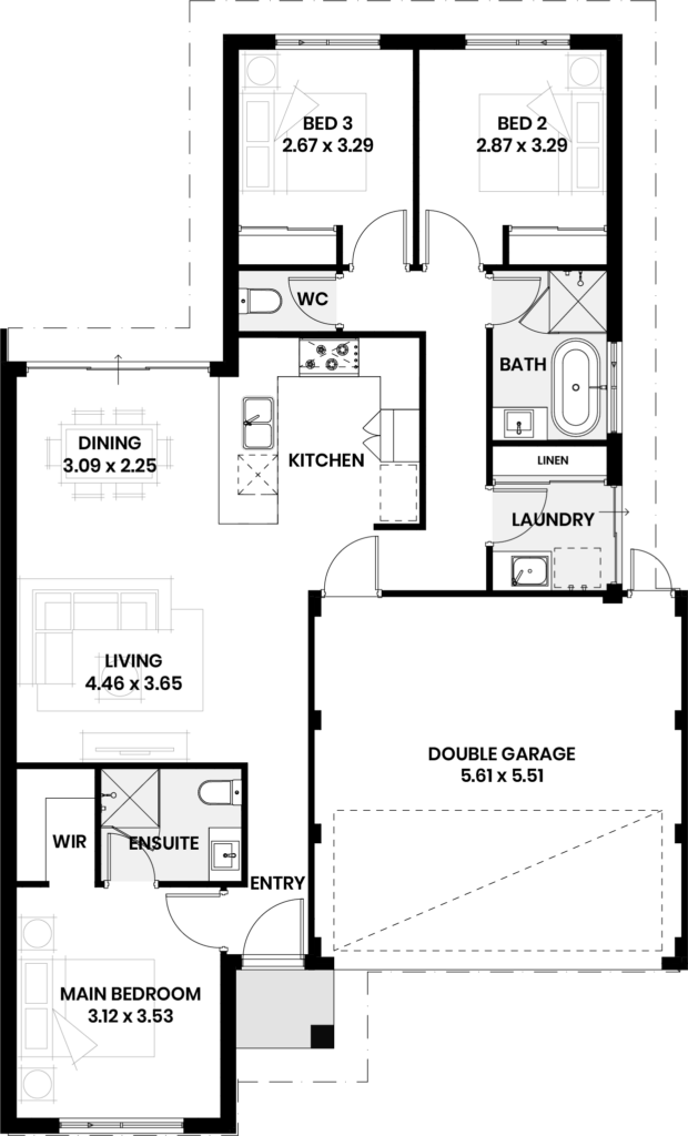 The Lincoln floor plan
